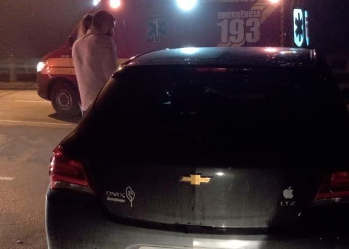 Acidente na SC 418 no bairro Oxford