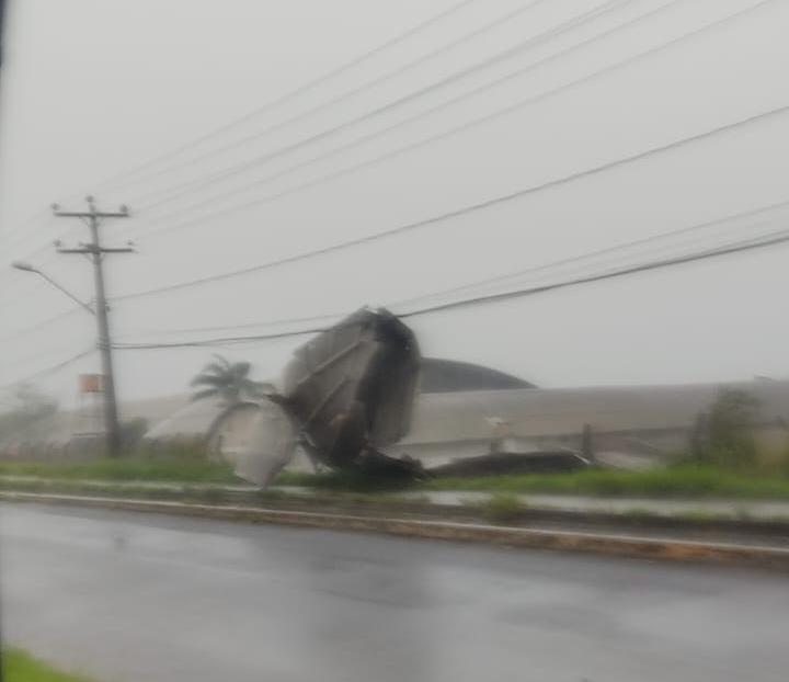 Vendaval registrado em Canoinhas