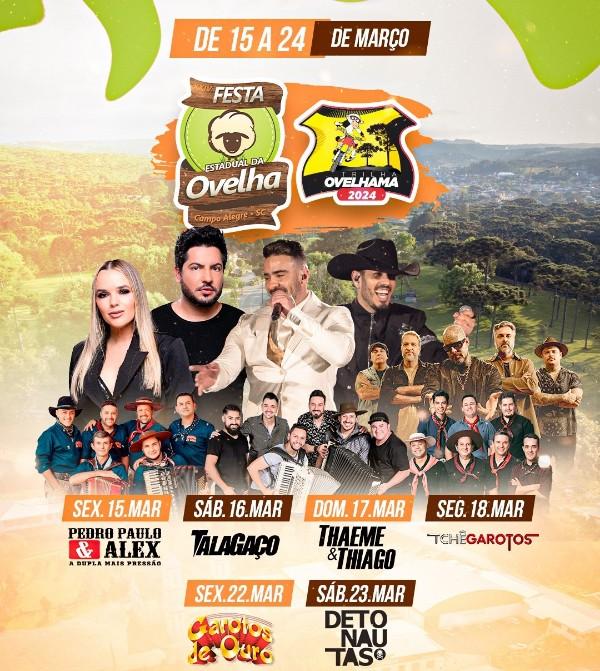 CONFIRA UM POUCO DO QUE VAI ROLAR NA  XXIV FESTA ESTADUAL DA OVELHA