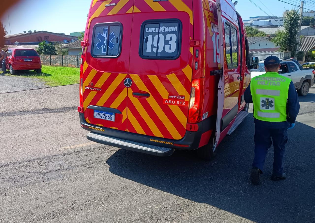 Acidente em Rio Negrinho-SC deixa motociclista ferido