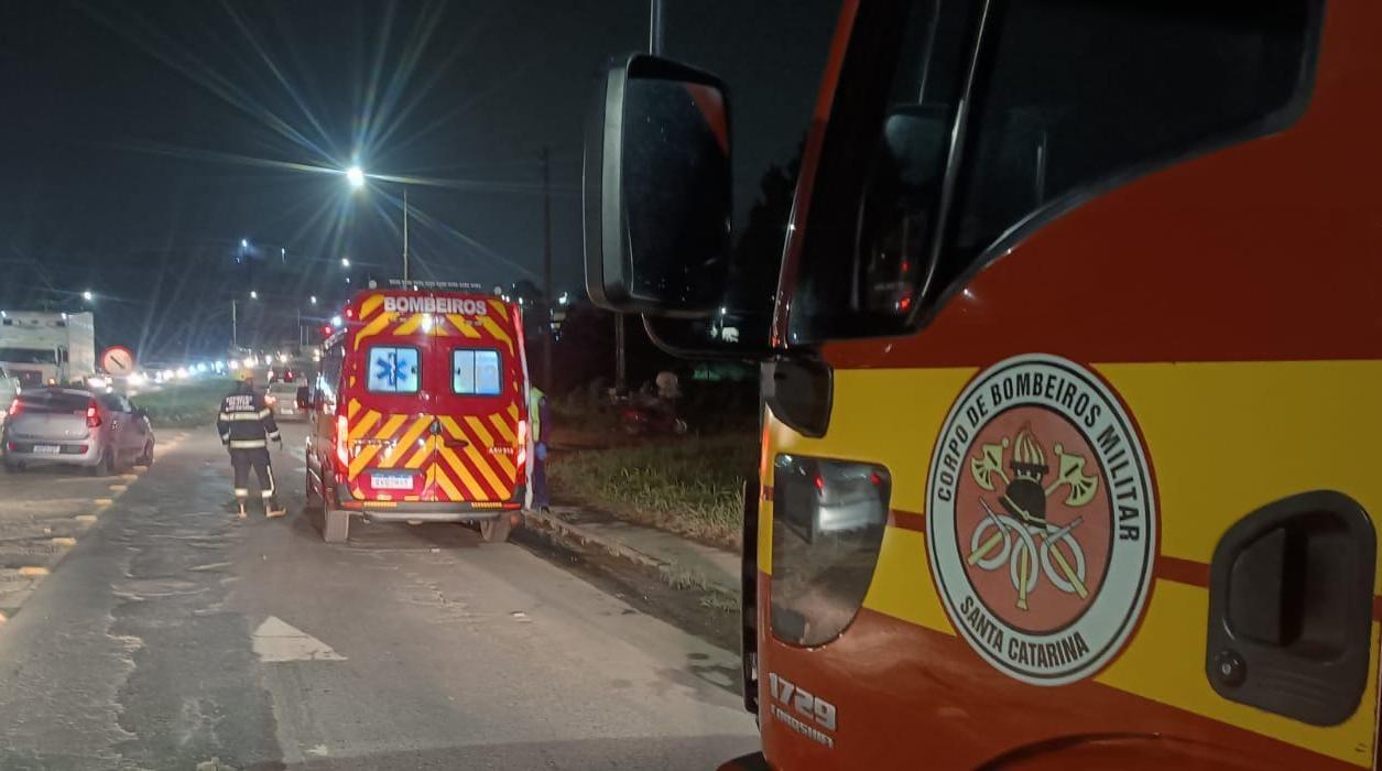Acidente em Rio Negrinho-SC deixa mulher ferida na BR 280