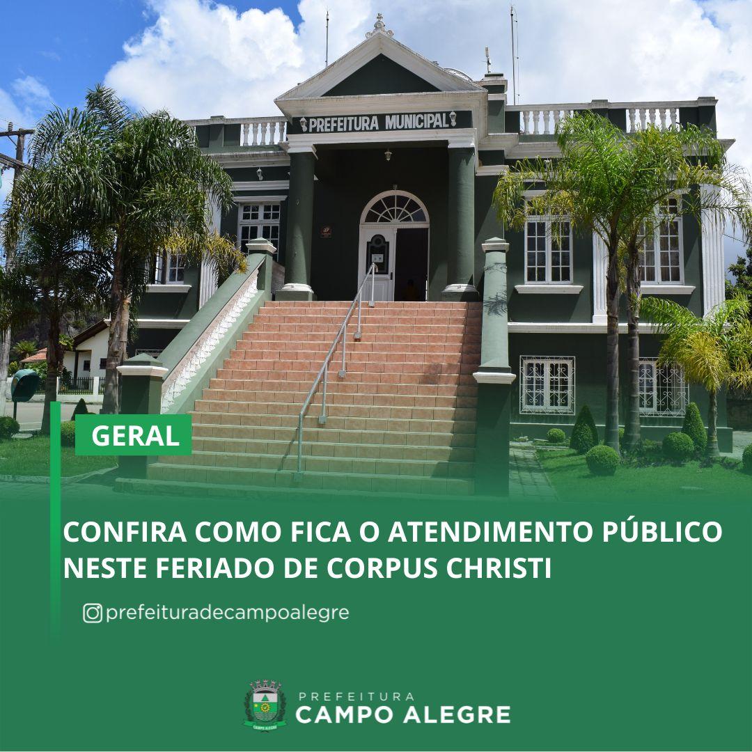 Campo Alegre terá ponto facultativo entre quinta e sexta feira