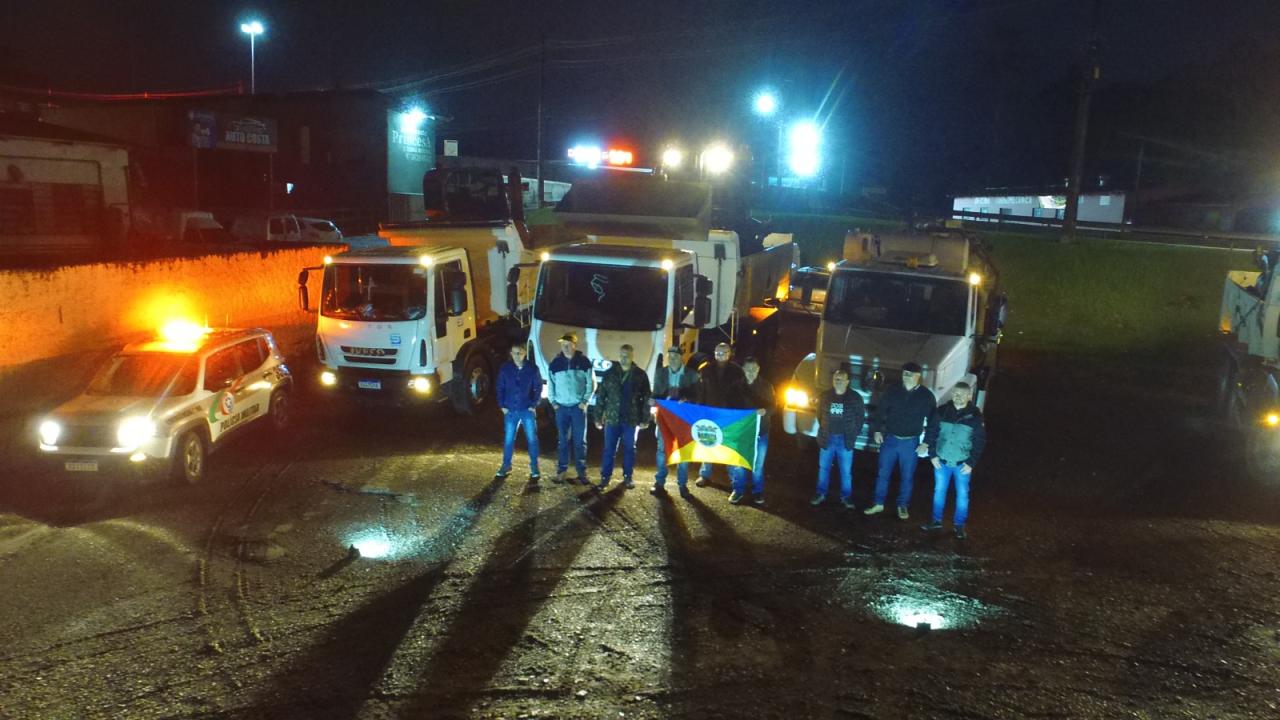 Comboio de São Bento do Sul parte rumo a Forquetinha no RS