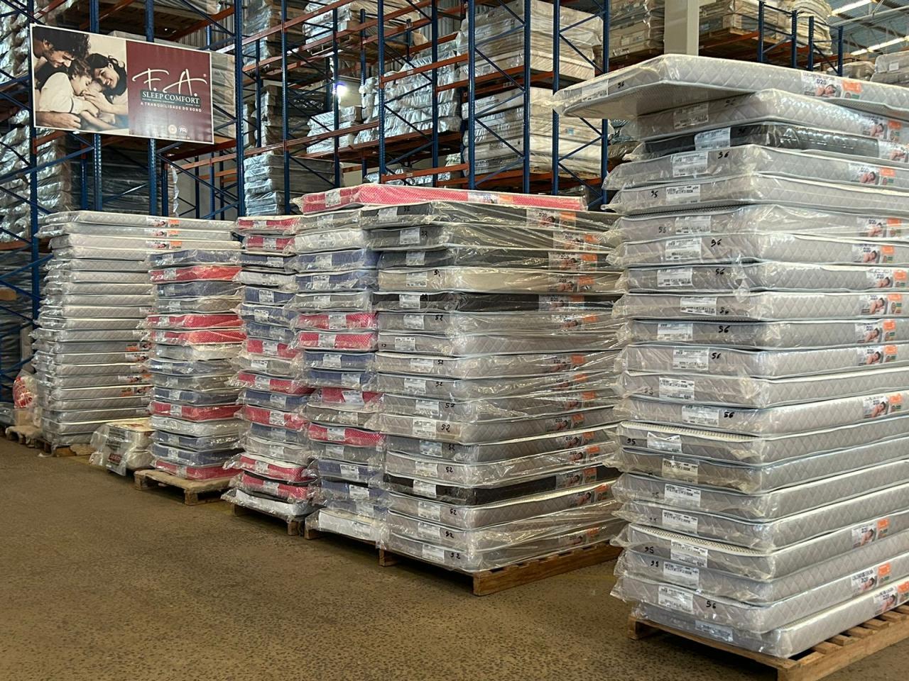 F.A Colchões doa linha completa de produtos de cama para o Rio Grande do Sul