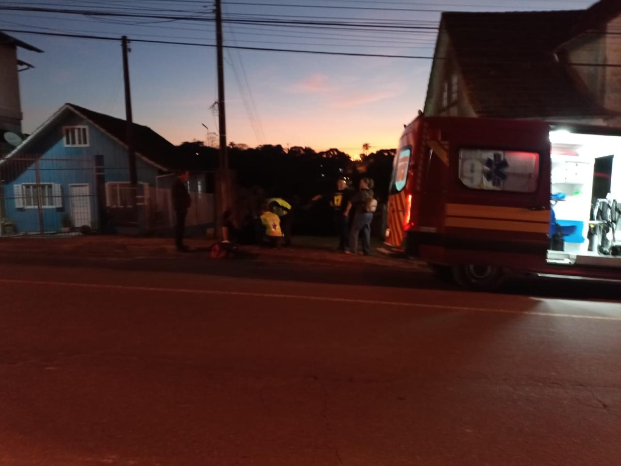 Acidente deixa uma pessoa ferida no centro de São Bento do Sul SC