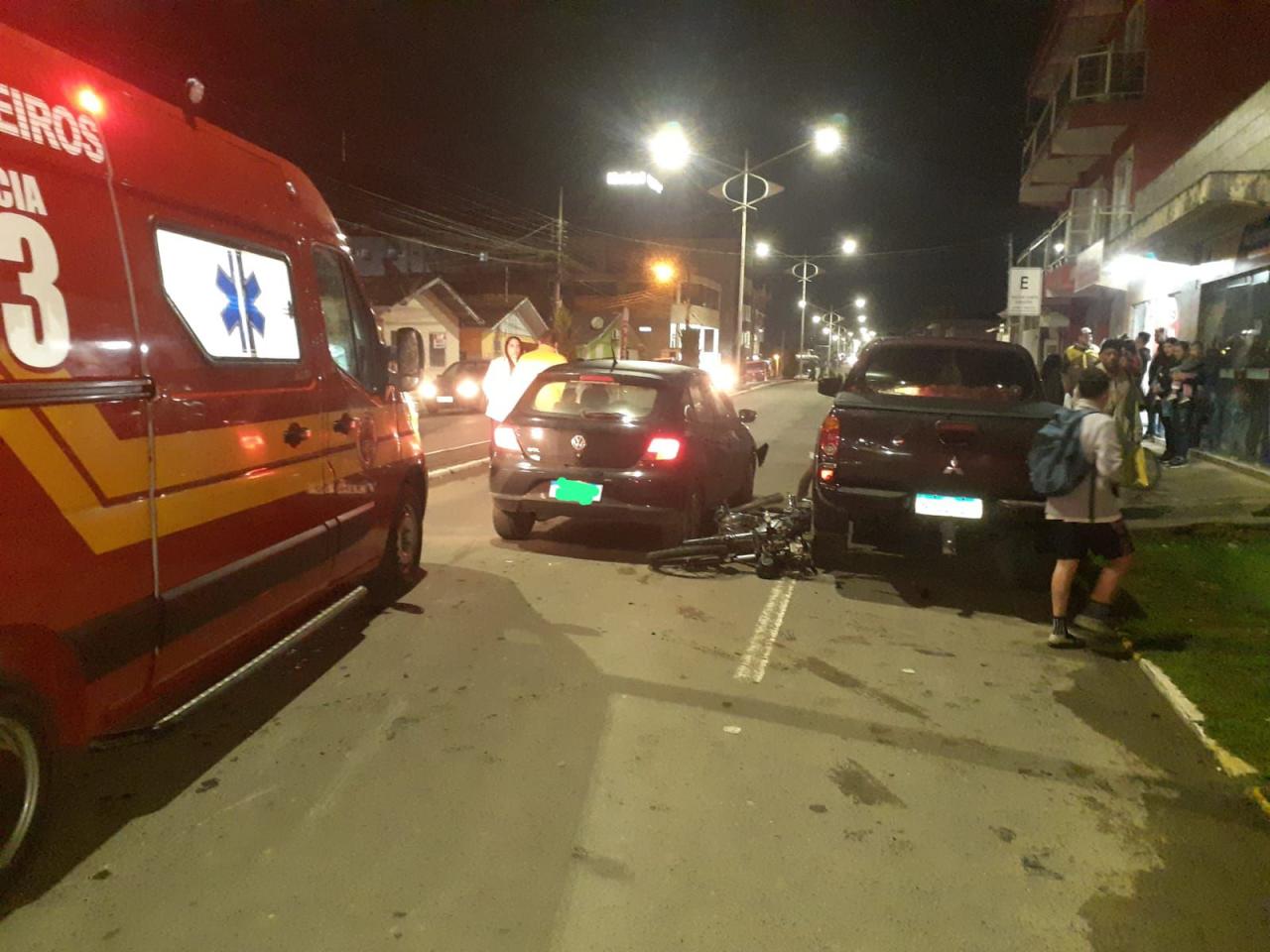 Acidente na Av. Tancredo Neves em Correia Pinto SC