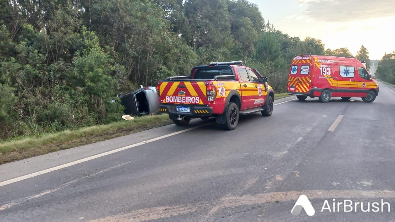 Acidente na BR 280 deixa homem ferido em Canoinhas SC