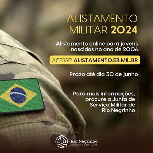Alistamento militar no município de Rio Negrinho-SC