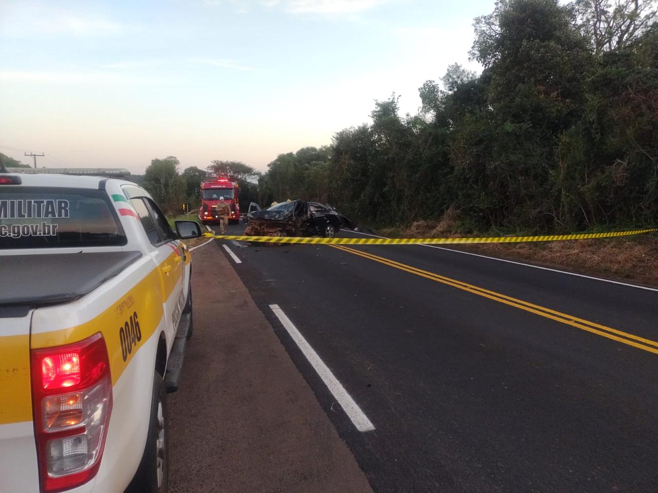 Bebê e homem morreram em grave acidente em Ipuaçu SC