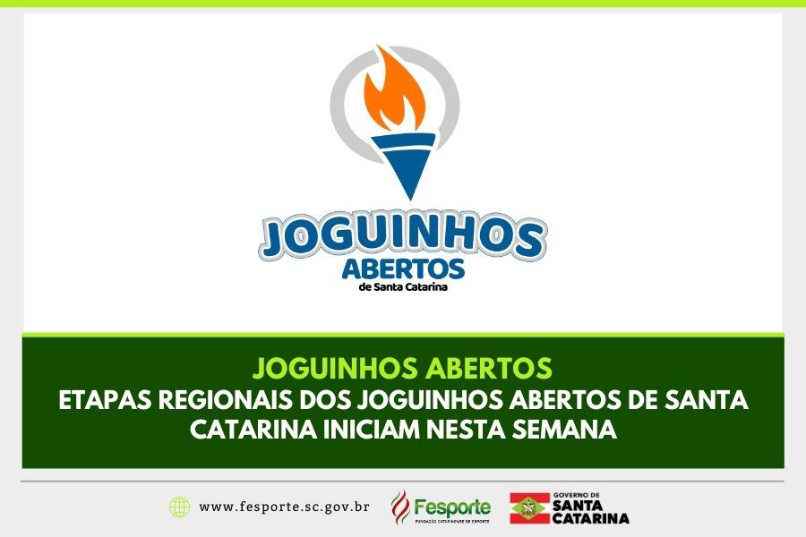 Etapas regionais dos Joguinhos Abertos de SC começam nesta semana