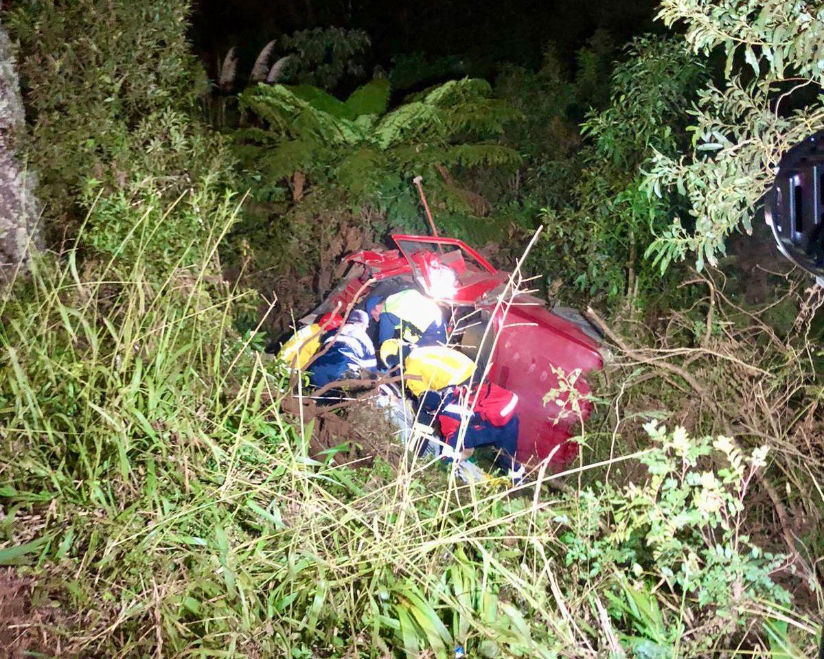 Grave acidente na SC 355 deixa três feridos em Fraiburgo SC