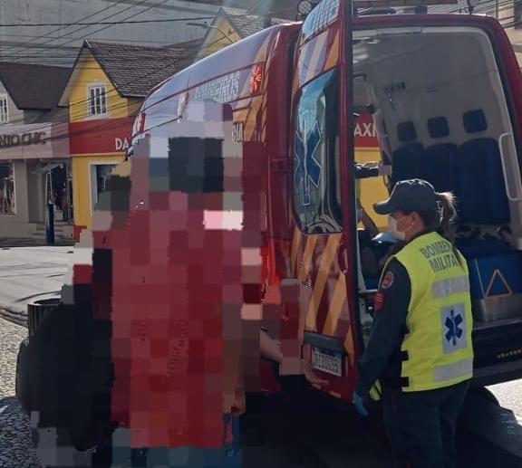 Mulher atropelada no centro de São Bento do Sul