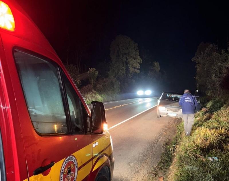 Colisão traseira na SC 418 em Campo Alegre SC