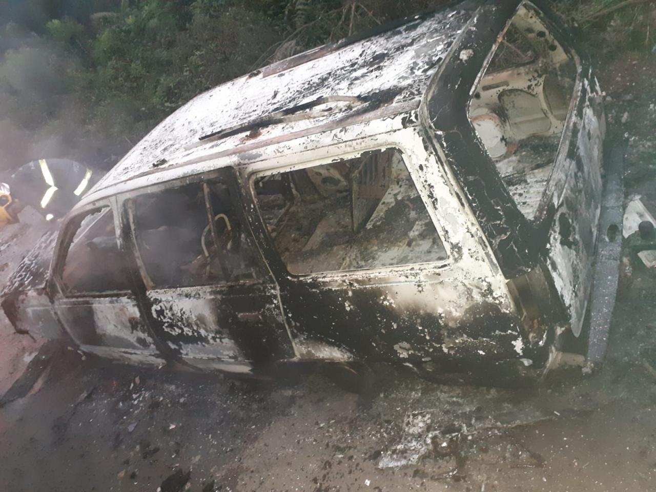 Veículo encontrado incendiado em Três Barras SC
