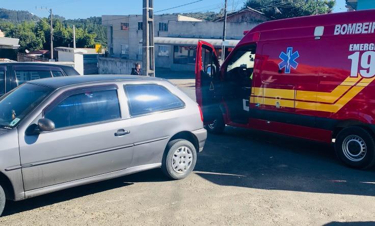 Idosa atropelada no bairro Centenário em São Bento do Sul