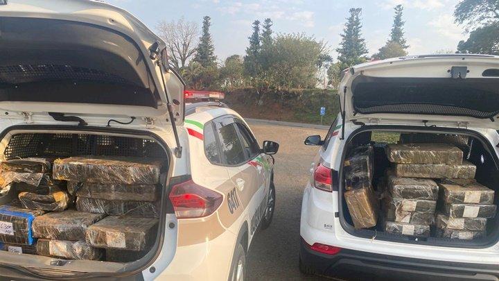 Policiais encontram mais de 500 kg de drogas no Mato em Cunha Porã