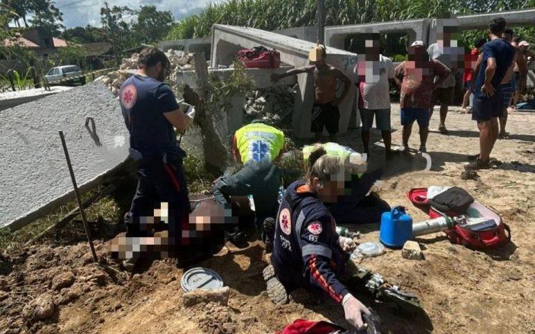 Peça de concreto de uma tonelada mata trabalhador em SC