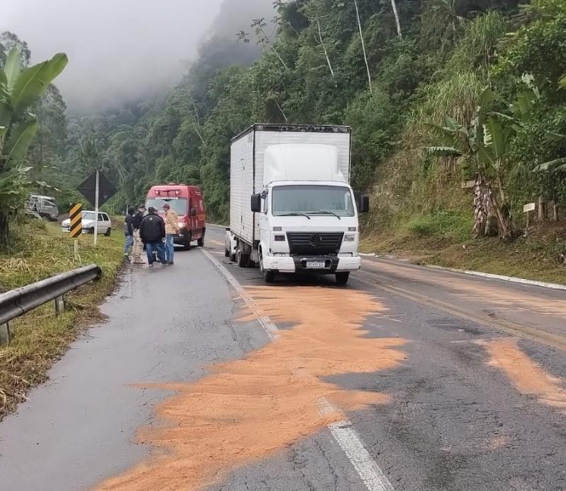 Acidente registrado na Serra de Corupá
