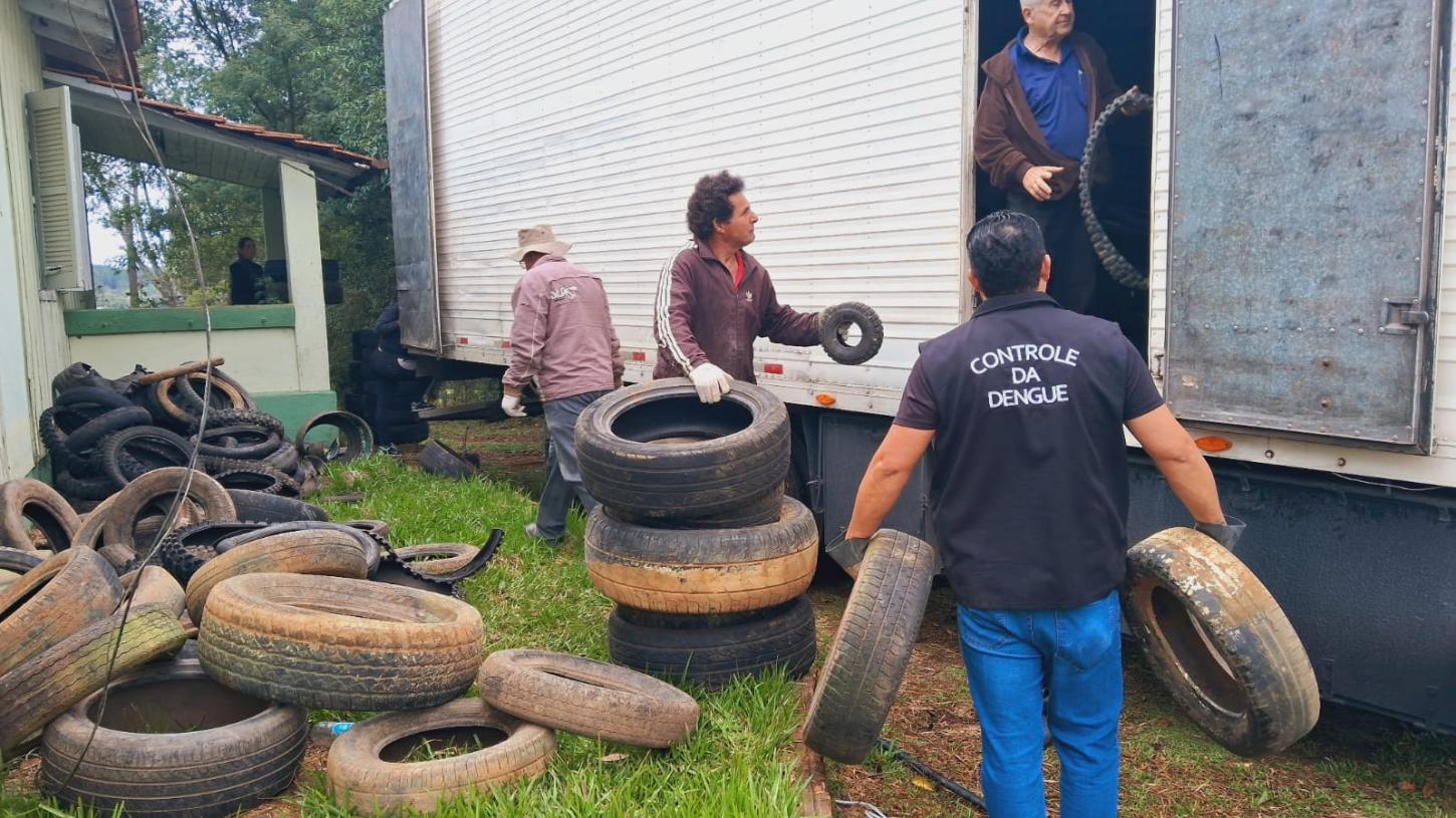 São Bento do Sul realiza a destinação correta de pneus usados