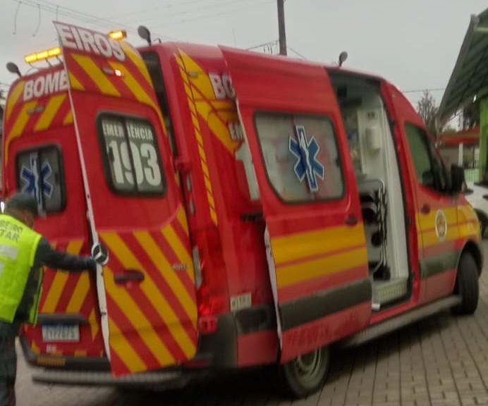 Acidente deixa motociclista ferido em São Bento do Sul