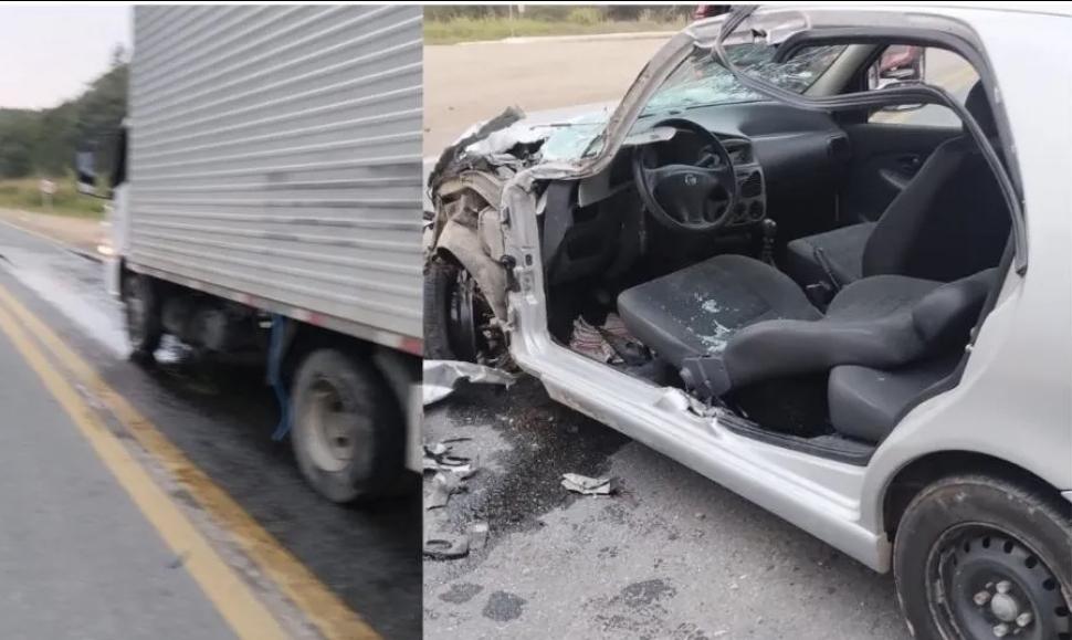 Colisão frontal deixa homem ferido na BR-280 em Corupá