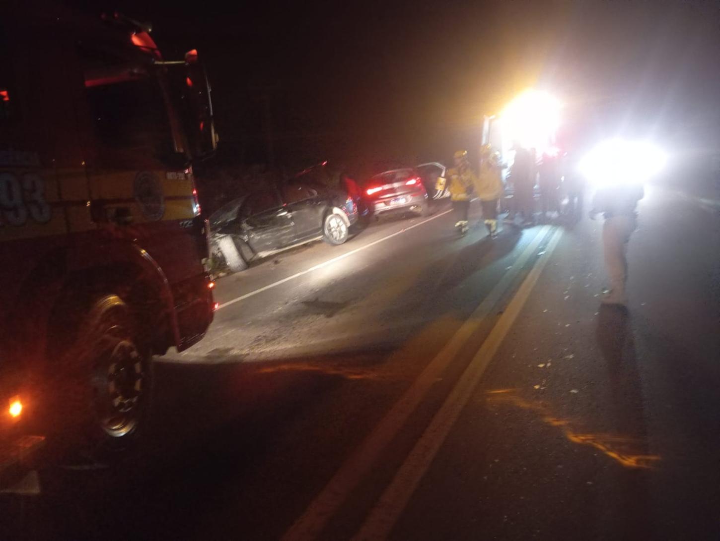 Acidente deixa 5 feridos na BR-280 em Canoinhas