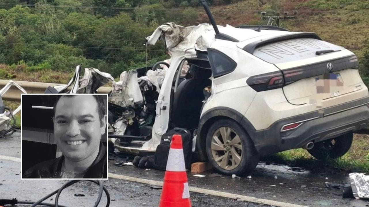 Colisão frontal deixa motorista morto na BR-116 em Capão Alto