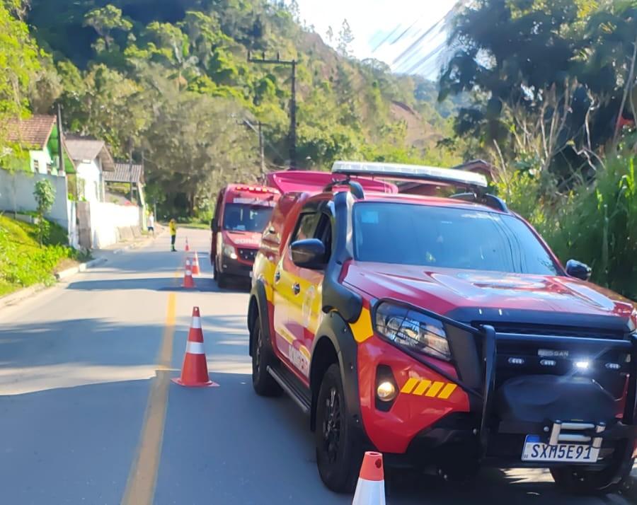 Idoso trauma grave na cabeça e é resgatado pelo Arcanjo-03 em Gaspar