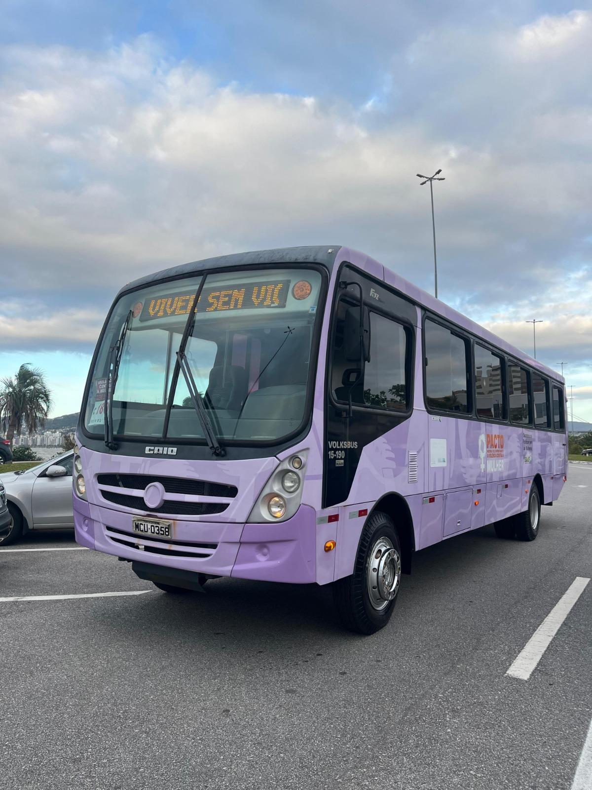 Ônibus Lilás chega a São Bento do Sul com ações de combate à violência contra a mulher