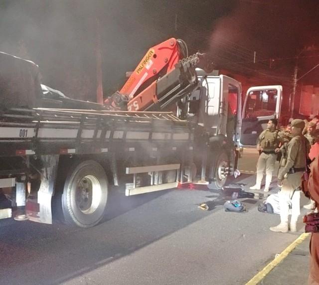Roubo e recuperação de caminhão em São Francisco do Sul