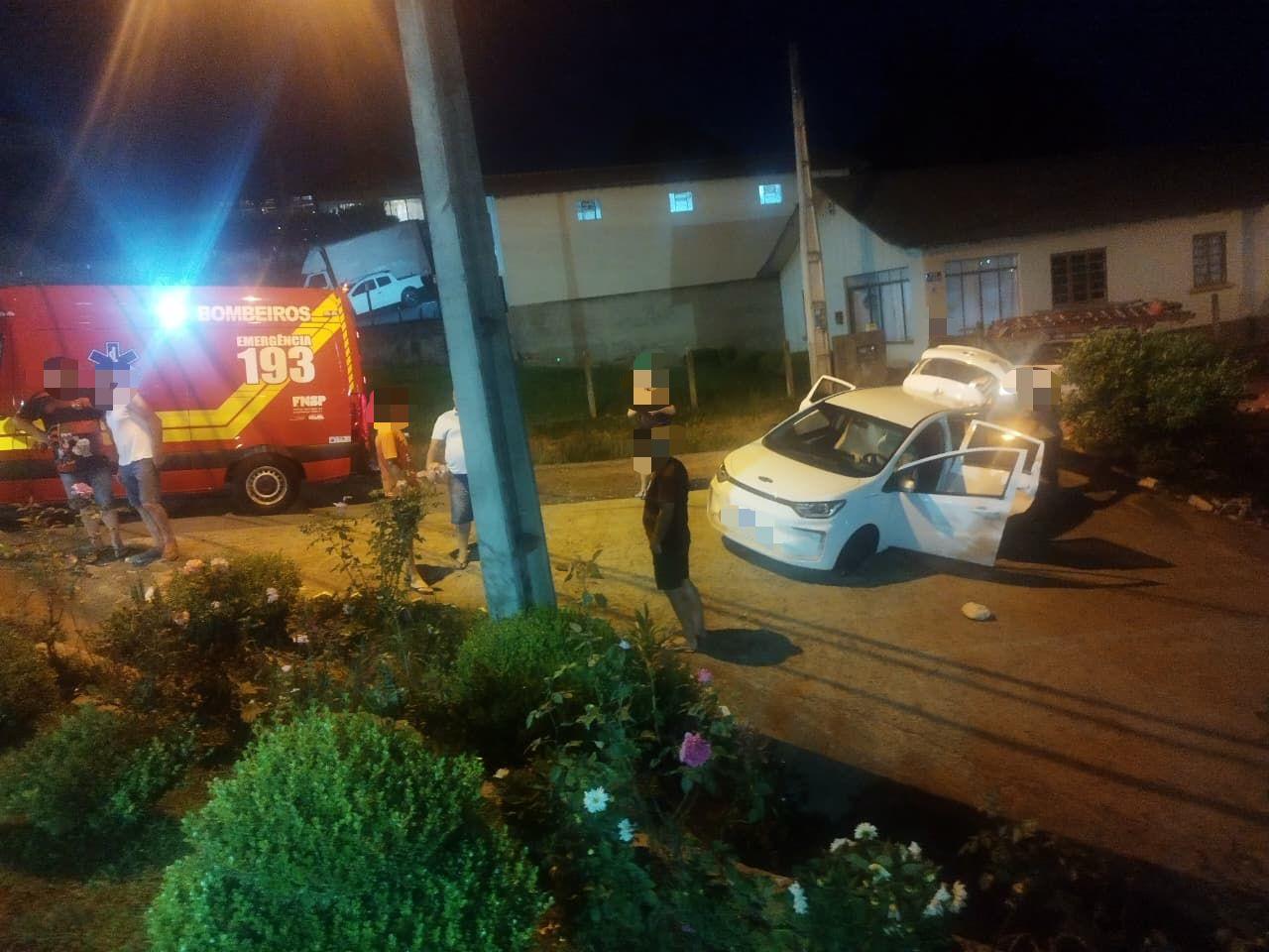 Acidente deixa duas pessoas feridas na SC-418, em São Bento do Sul