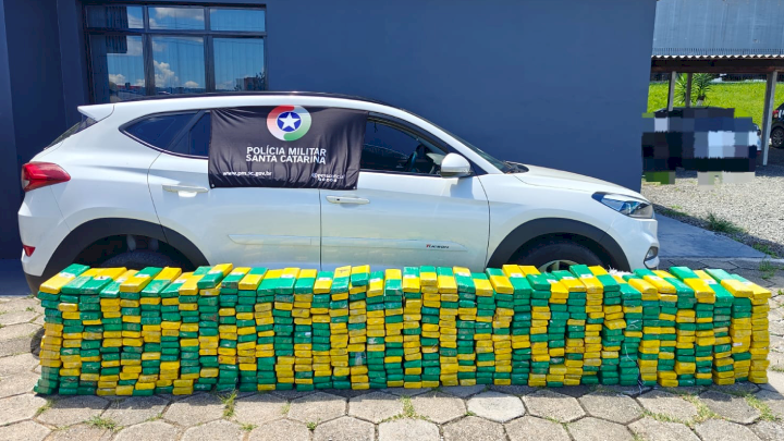 Jovem de 19 anos  preso com 500 kg de drogas  em Porto União