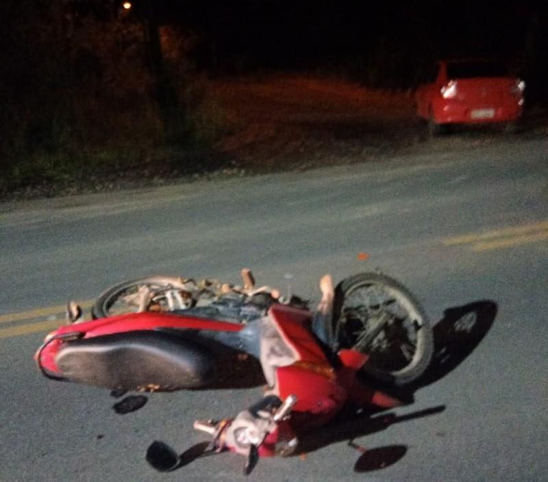 Motociclista sofre fratura exposta em grave acidente na SC-114 em Itaiópolis