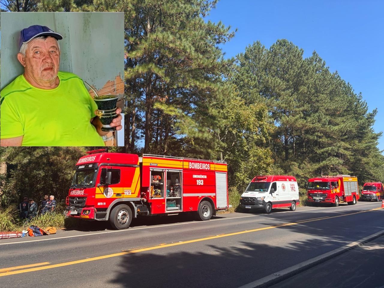 Colisão frontal deixa um morto na BR-280 em Três Barras