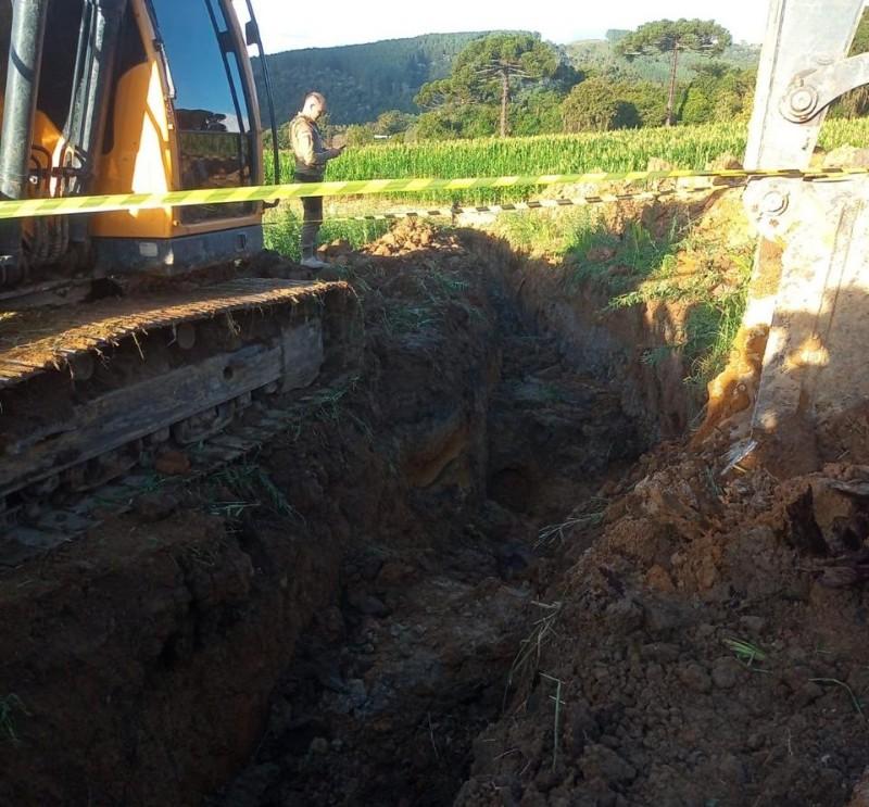 Homem morre soterrado durante obra em Alfredo Wagner