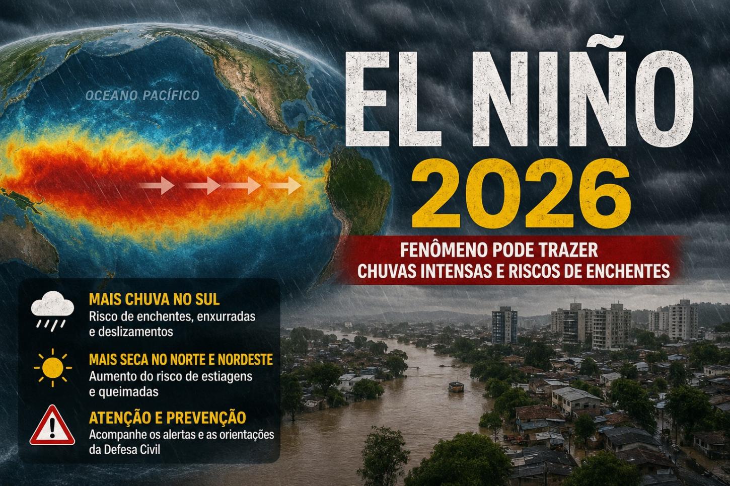 El Niño pode voltar com força e acende alerta para o Brasil e Santa Catarina