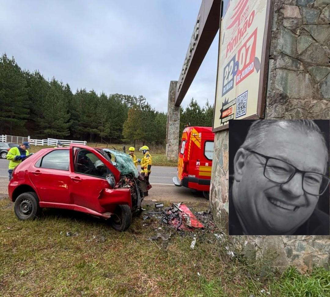 Empresário morre após grave acidente no portal de acesso sul de Lages