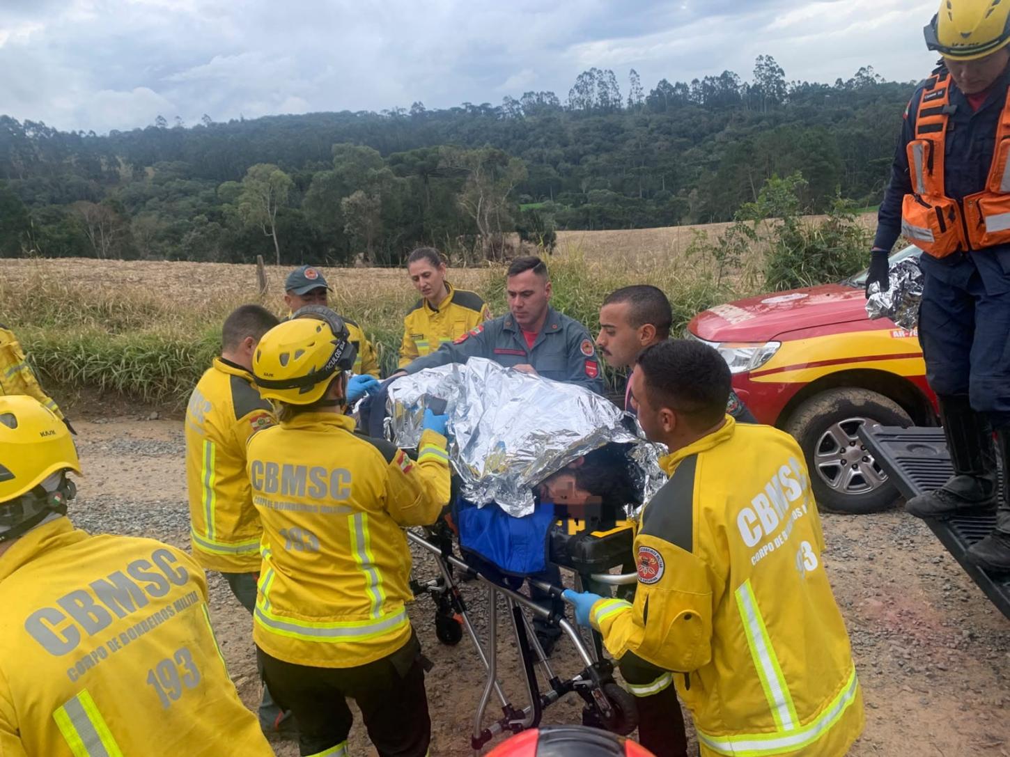 Homem desaparecido é encontrado com vida após operação de buscas em Rio Negrinho