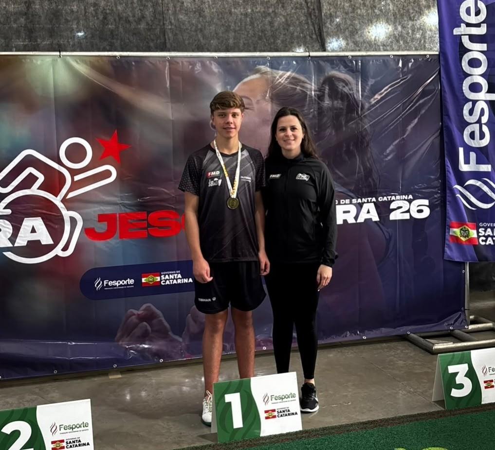Mesatenista Kauan Kellner Gabardo conquista bicampeonato estadual do Parajesc 