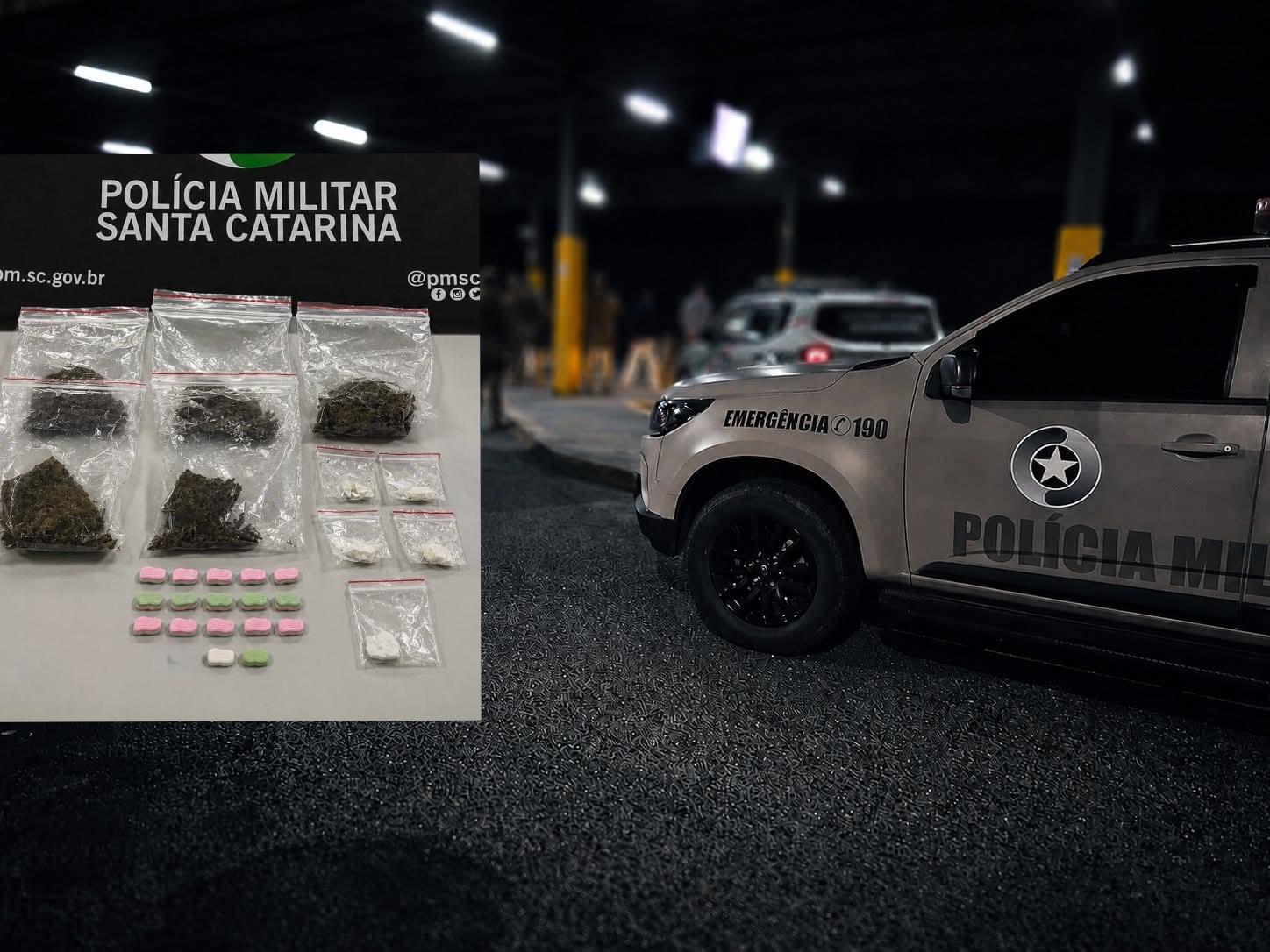 Polícia Militar apreende três adolescentes por tráfico de drogas no Terminal Urbano Central de São Bento do Sul