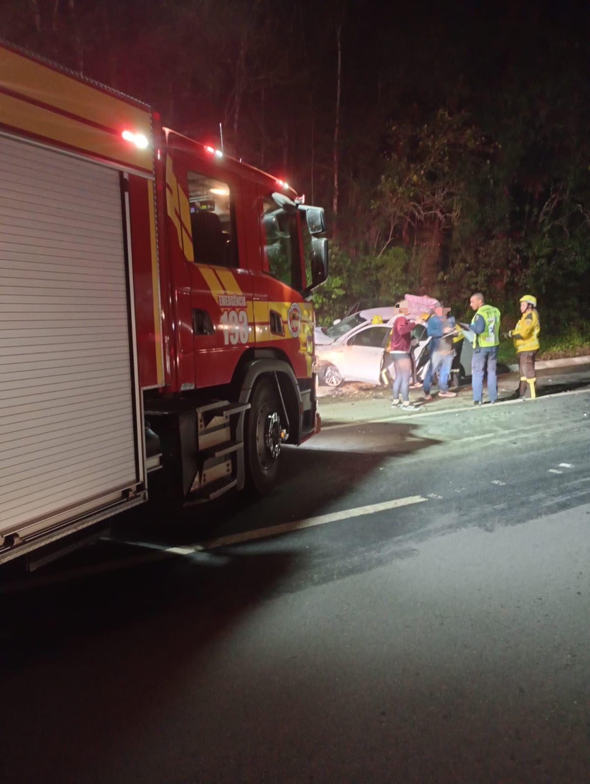Acidente na BR-280 em São Bento do Sul