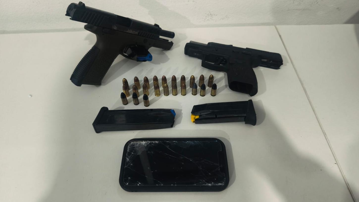 Armas usadas no crime em Joinville