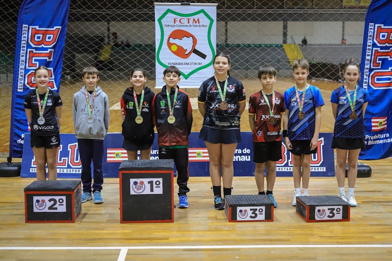 Equipes de São Bento do Sul  conquistam 16 pódios no Campeonato Catarinense de Tênis de Mesa