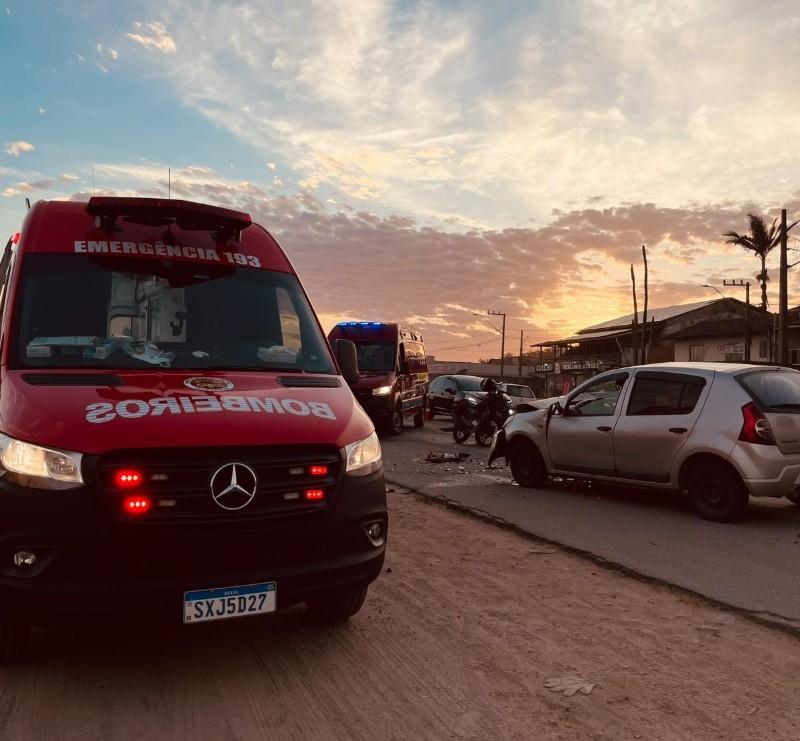 Motociclista fica gravemente ferido após colisão com carro na BR-280, em Araquari