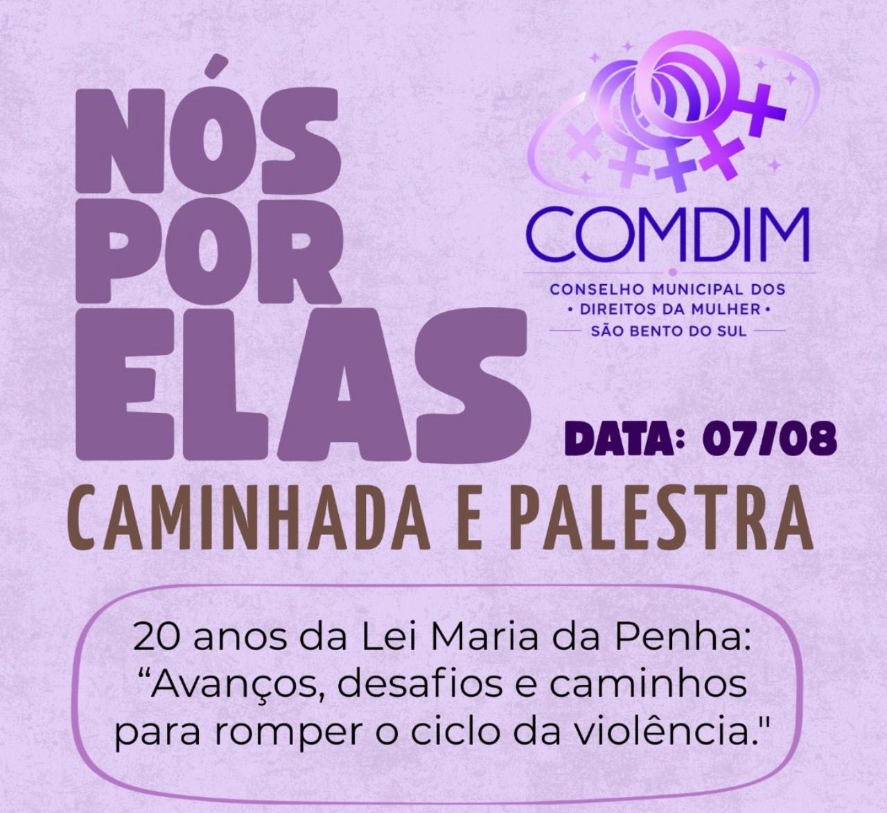  São Bento do Sul  promove caminhada  e palestra em alusão ao Agosto Lilás