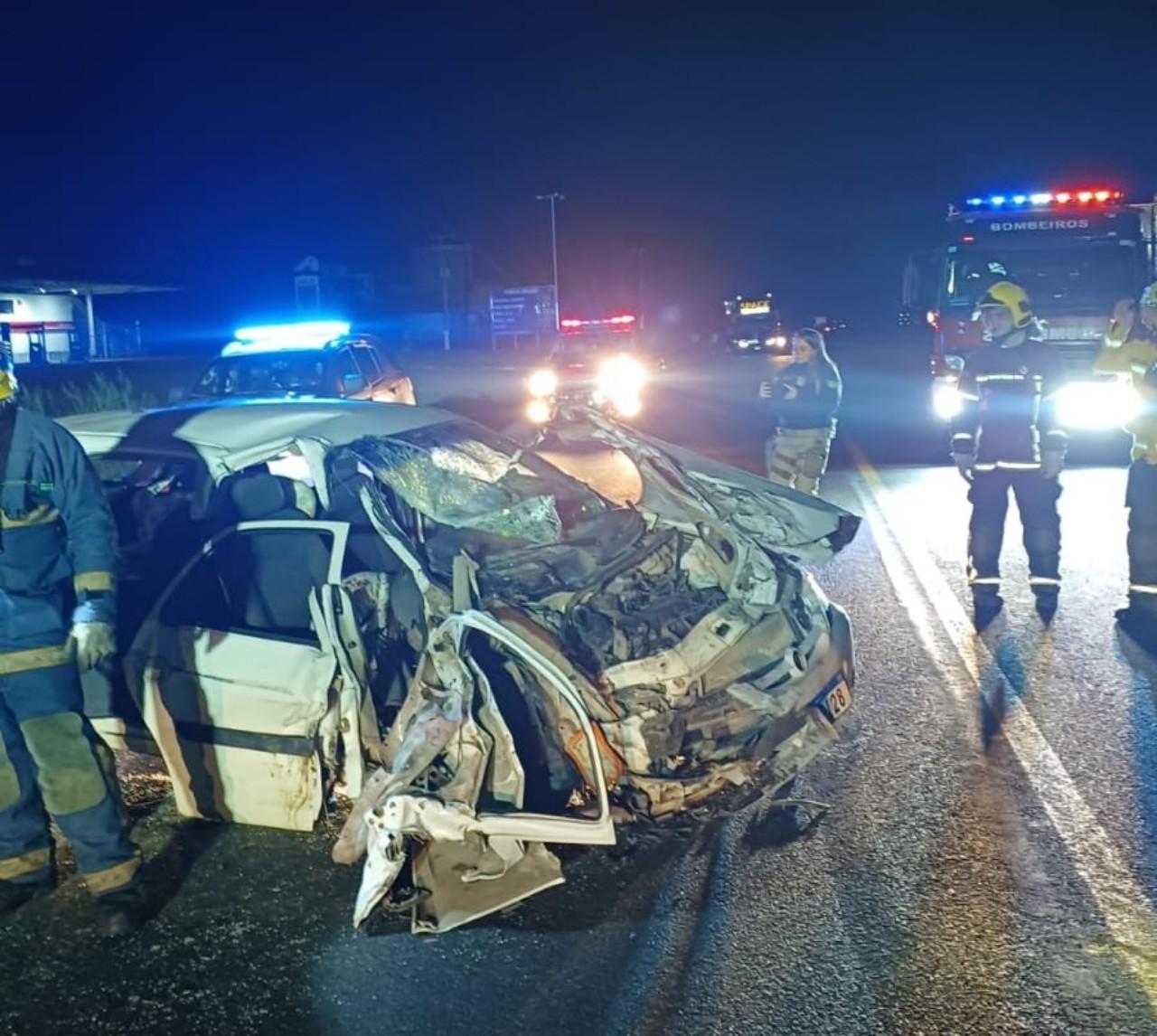 Colisão frontal na BR-470 deixa seis feridos, incluindo bebê de quatro meses, em Trombudo Central