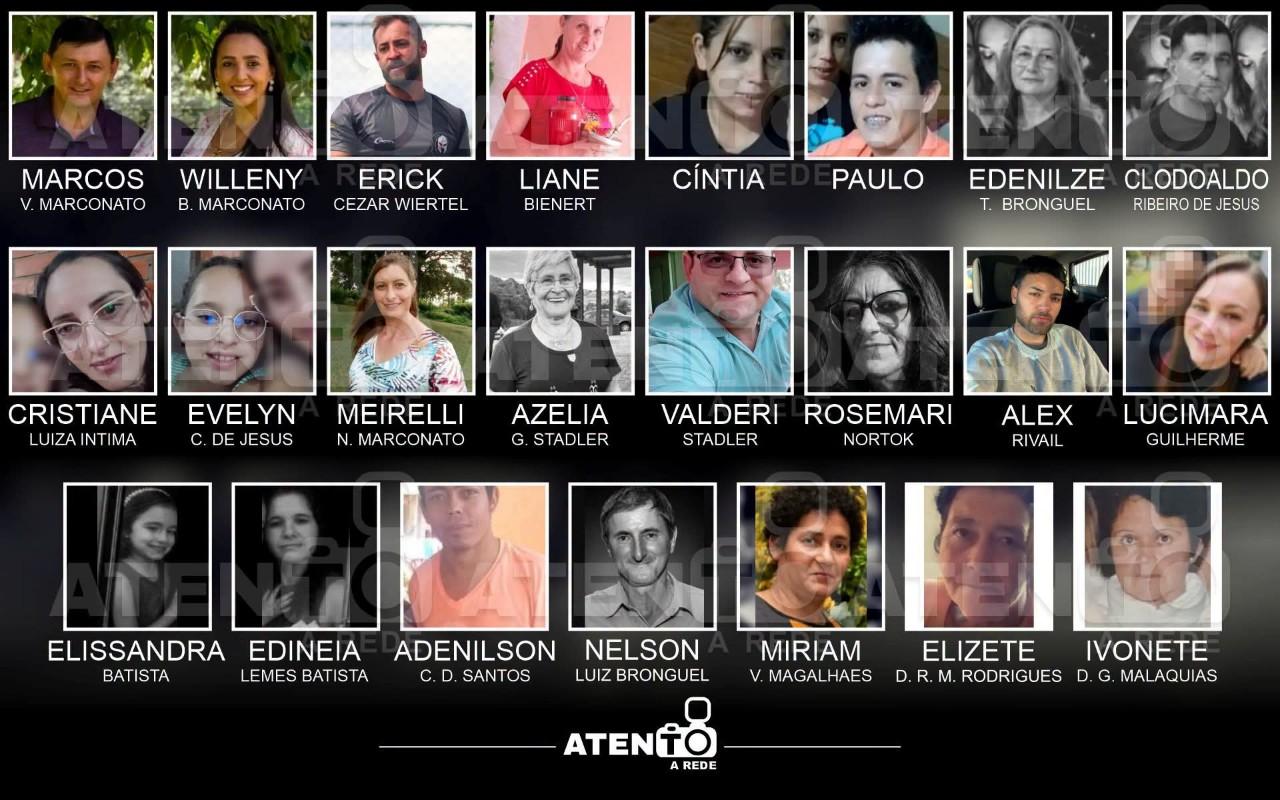 Identificas as 23 vitimas fatais da tragédia na BR 373 no Paraná 