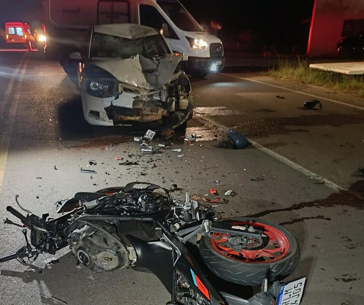 Motociclista fica gravemente ferido em acidente na PR-281, em Piên; motorista é preso por embriaguez
