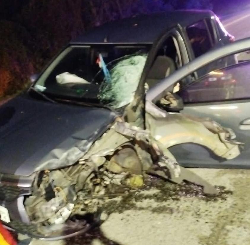 Acidente entre carro e moto deixa duas pessoas feridas na BR-280, em Araquari