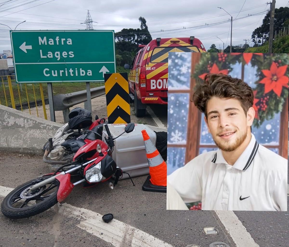 Motociclista de 21 anos morre após grave acidente em Mafra